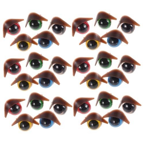 JOINPAYA Stofftieraugen 50 Stück Kunststoffaugen Zum Basteln Für Häkelpuppen 14 Mm von JOINPAYA