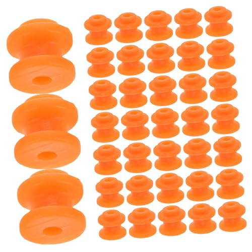 JOINPAYA Präzisions-modellspielzeug 50 Stück Kunststoff-riemenscheibenrad Motorbausatz Riemenscheiben-zahnradspielzeug Steuerräder Stummschaltriemen Kunststoff-zahnradteile Orange von JOINPAYA