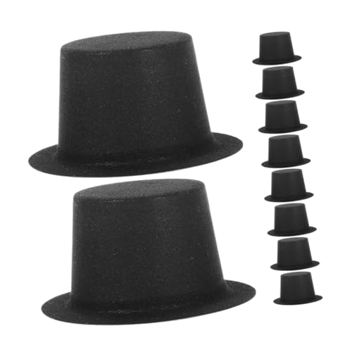 JOINPAYA Dekoratives Mini-hüte-set 50-teilig Schneemann-hüte Aus Schwarzem Beflocktem Pvc Für Weihnachten von JOINPAYA