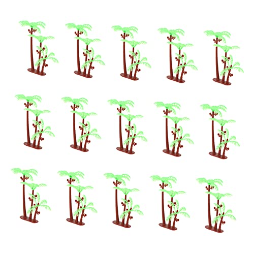 JOINPAYA 50 Stück Simulierter kleiner Kokosnussbaum Mini-Simulationsbaum Party Insel sommerdeko living room decoration kuchen Mikrolandschaftspflanze Mikrolandschaftsornament Plastik Green von JOINPAYA