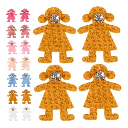 JOINPAYA 50 Stück Stoffdekorationen Vintage Bestickte Bären Applikationen Bären Vintage Knöpfe Verzierungen Für Kleidung Kleine Bären Charms Valentinstagsknöpfe Bärenstoff von JOINPAYA
