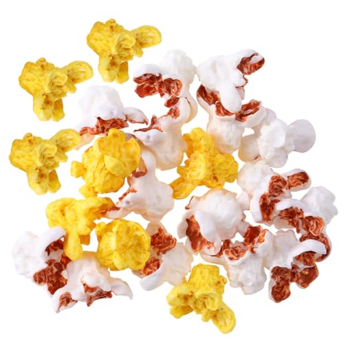 JOINPAYA 50 Stück Teiliges Miniatur Imitations Popcorn Dekorationsset Leichte Stilvolle Handyhüllen Verzierung und Kreative Ornamente für DIY Schmuck und Partydekoration von JOINPAYA