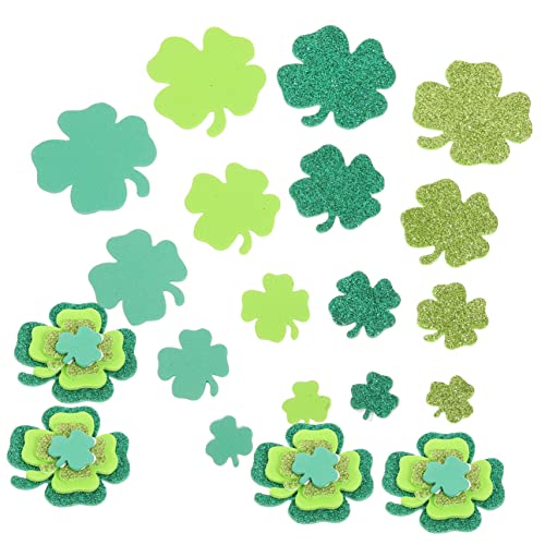 JOINPAYA 500 Stück Vierblatt Aufkleber Großpackung Selbstklebende Kleeblatt Aufkleber St Patrick's Day Aufkleber Dekorative Kleeblatt Aufkleber St Patrick's Day von JOINPAYA