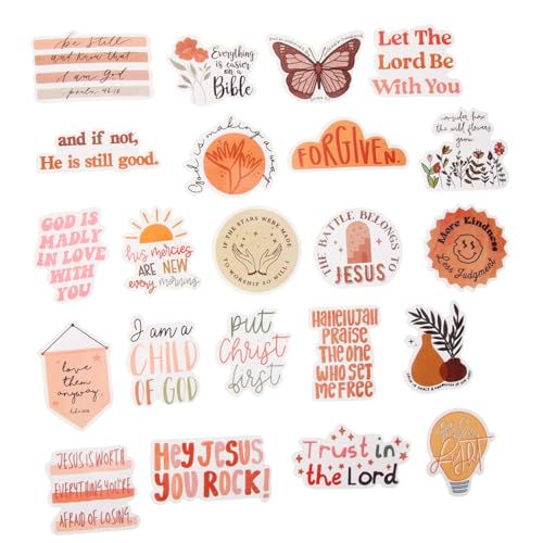 JOINPAYA Jesus Phrases Decals 50 Stück Religiöse Aufkleber Set Für Selbstklebende Dekorationen Laptops von JOINPAYA