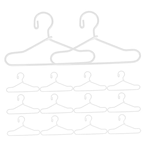 JOINPAYA 55 Stück Mini-Puppen-Puppen-kleiderbügel Kleine Simulierte Kleiderbügel Kleine Kleiderbügel Dekore Zarte Kleine Kleiderbügel Kleine Kleiderbügel Für Puppen Weiß Metall von JOINPAYA