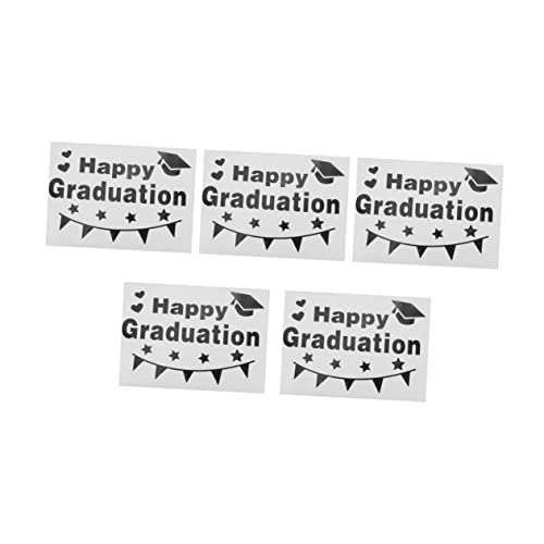 JOINPAYA 5Pcs Graduierungsabziehbilder abschlussgeschenk Ballon-Dekoration DIY-Aufkleber für Ballons Ballonaufkleber für den Abschluss Selbstklebende Aufkleber für Luftballons Black von JOINPAYA