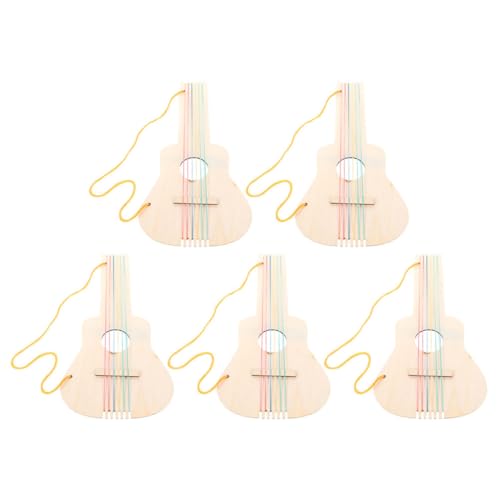 JOINPAYA Unvollendetes Gitarren-Set Aus Holz 4-teilig Blanke Unbemalte Gitarre Für Kinder Bastel- Und Malzubehör von JOINPAYA