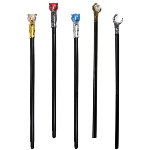 JOINPAYA 5St Halloween-Zauberstab Combo Partykostüm-Requisiten gehen Stöcke Halloween Costume idea Halloween Party verkleidung Cosplay Rohrstock Stütze Stock für Cosplay Der Griff ist PE von JOINPAYA
