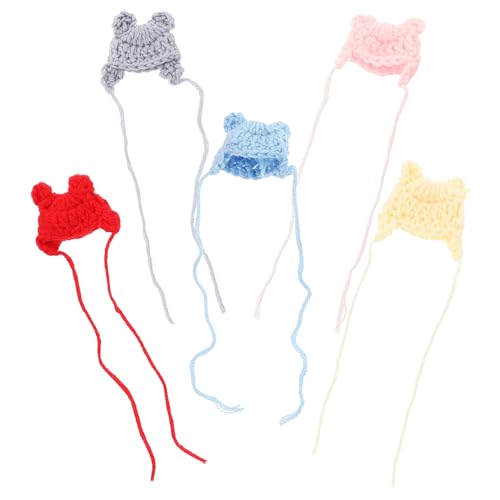 JOINPAYA 5 Stück Mini-strickmützen Für Puppen Dekorative Strickmützen Zum Basteln Baumwollgarn Perfekt Für Die Hausdekoration JOINPAYA 5 Stück Mini-strickmützen Für Puppen Dekorative Strickmützen Zum Basteln Baumwollgarn Perfekt Für Die Hausdekoration von JOINPAYA
