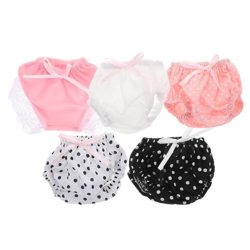 JOINPAYA Puppenzubehör Aus Polyester 5-teiliges Set Unterwäsche Für Puppen Leicht Zu Tragen Wiederverwendbare Trainingshosen Für Babypuppen von JOINPAYA