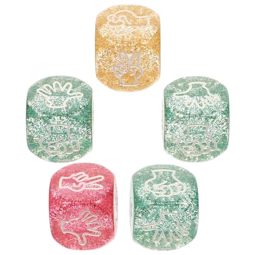 JOINPAYA Brettspiel-würfel-Set 5-teilig Mehrseitige Würfel Glitzer Partyspiel-würfel und Zubehör von JOINPAYA