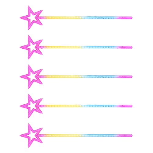 JOINPAYA 5St Zauberstab Kinderspielzeug Massenspielzeug Mädchen Neon Pop verkleidung Party zubehör Party-Fee-Zauberstäbe Holzhandwerk für Plastik Colorful von JOINPAYA