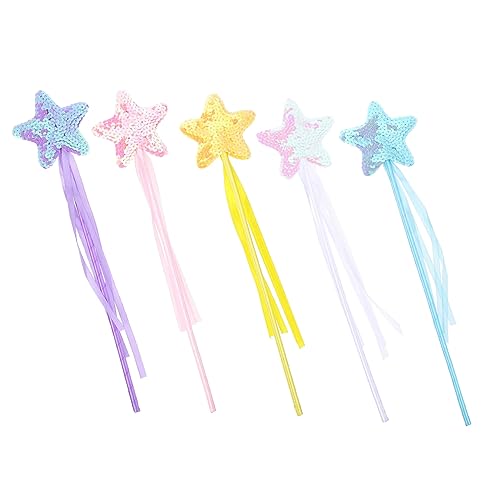 JOINPAYA 5St Zauberstab Party zubehör Toys Toys e Girl Kleidung Party Sachen glitzernder Feenstab rosa Sternstab Mädchen Fee Stock Partygeschenke Zauberstäbe PVC von JOINPAYA