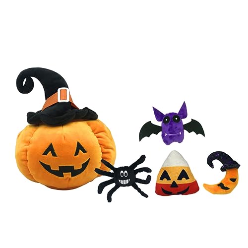 JOINPAYA Halloween-Spielzeug Für Kleinkinder 5-teiliges Cartoon-stofftier-Set Entzückende Plüschtiere Kürbis Fledermaus Spinne Mond Für Die Raumdekoration von JOINPAYA