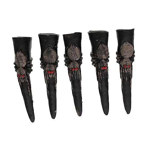JOINPAYA 5St falscher Nagelsatz The Hallow Halloween partyhüte Party-mitgebsel nagelscheibe Kostüm Maske falsche Fingernägel Fingerpuppen Hexenfingerhüllen falsche Hexenfinger Plastik von JOINPAYA