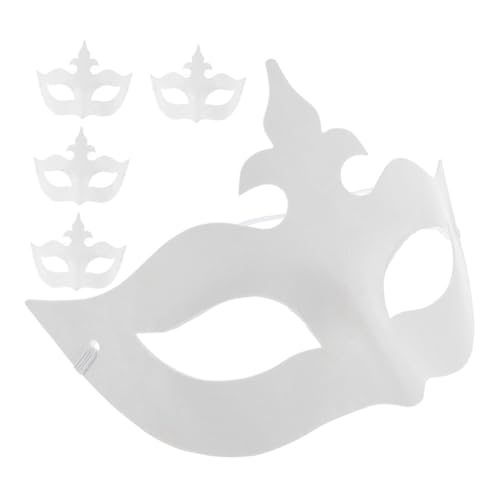 JOINPAYA 5pcs DIY White Paper Mask Lackierbares Gesicht Maskerade Maske Für Party Ideal Für Partys Festivals Silvesterfeier JOINPAYA 5pcs DIY White Paper Mask Lackierbares Gesicht Maskerade Maske Für Party Ideal Für Partys Festivals Silvesterfeier von JOINPAYA