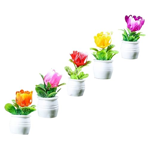 JOINPAYA Set Von 5 Miniatur-blumentopf-Modellen Aus Kunstharz Für Puppenhaus Garten Mini-töpfe Ornamente JOINPAYA Set Von 5 Miniatur-blumentopf-Modellen Aus Kunstharz Für Puppenhaus Garten Mini-töpfe Ornamente von JOINPAYA