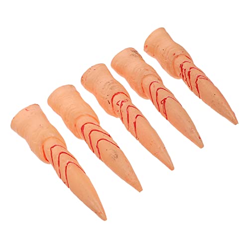 JOINPAYA 5st Falscher Nagelsatz Halloween Falscher Nagel Korb Halloween-nagelaufkleber Schmuck Halloween Falsche Nägel Dekorationen Augäpfel Skelettfinger Halloween-hexenfinger Plastik von JOINPAYA