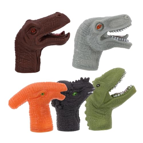 JOINPAYA 5st Finger-Dinosaurier- Dinosaurier-fingerpuppen Tierische Fingerpuppen Tierische Handpuppe Dinosaurier-handpuppe Finger-Dinosaurier-Puppen Flexible Puppen Weiches Gummi von JOINPAYA