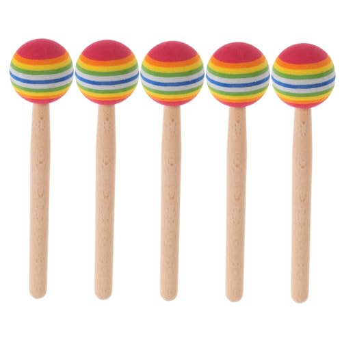 JOINPAYA Buntes 5-teiliges Trommelschlägel-Set Für Kleinkinder Schlaginstrumente Aus Weichem Schwammmaterial Musikspielzeug Für Kinder Zum Spielen Auf Der Bühne von JOINPAYA