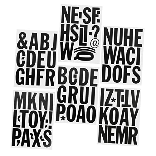 JOINPAYA 6 Blätter Buchstabenaufkleber Buchstaben-Alphabet-Aufkleber Aufkleber Buchstaben Scrapbook-Aufkleber Selbstklebende Aufkleber Buchstaben-Aufkleber-Dekore Postfach Briefe Vinyl von JOINPAYA