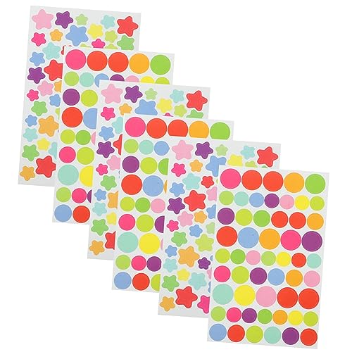 JOINPAYA 6 Blätter Fotoalbum Dekorationsaufkleber Scrapbooking Laptop Aufkleber Bilderalbum Bunte Aufkleber Scrapbook Aufkleber Notizbuch Aufkleber Kleine Tagebuch Aufkleber von JOINPAYA