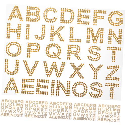 JOINPAYA 6 Blatt Acryl-Buchstaben-Strassaufkleber selbstklebend dekorativ DIY-Aufkleber für Taschen Glitzer-Buchstaben-Aufkleber dekorative Abziehbilder Strasssteine zum Aufkleben Golden JOINPAYA 6 Blatt Acryl-Buchstaben-Strassaufkleber selbstklebend dekorativ DIY-Aufkleber für Taschen Glitzer-Buchstaben-Aufkleber dekorative Abziehbilder Strasssteine zum Aufkleben Golden von JOINPAYA