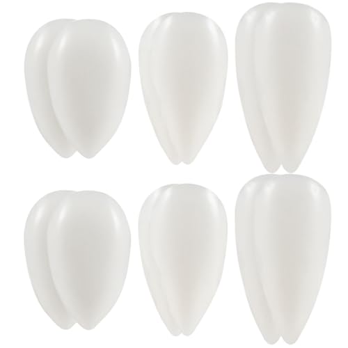 JOINPAYA 6 Paare Halloween-zahnersatz Cosplay Gefälschte Zähne Dekorative Vampirzähne Vampir Kostüm Zähne Masken Vampirzähne Für Halloween-zähne-stütze Vampire Zähne Harz Weiß von JOINPAYA