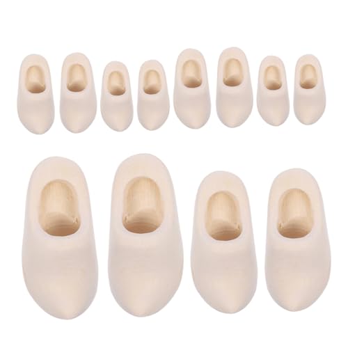 JOINPAYA 6 Paare Miniatur Holzschuhe Unfertige Mini Holzklompen DIY Bastelset für Puppenhaus Dekoration Puppenschuhe Bemalbare Mini Holzschuhe für Handwerk und Schlüsselanhänger JOINPAYA 6 Paare Miniatur Holzschuhe Unfertige Mini Holzklompen DIY Bastelset für Puppenhaus Dekoration Puppenschuhe Bemalbare Mini Holzschuhe für Handwerk und Schlüsselanhänger von JOINPAYA