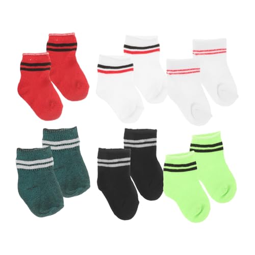 JOINPAYA 6 Paare Puppensocken Socken Socken Für Puppe Mini-socken Puppe Verkleiden Zubehör Puppen-Foto-Requisiten Puppe Kostüm Spielzeugsocken Stoff von JOINPAYA