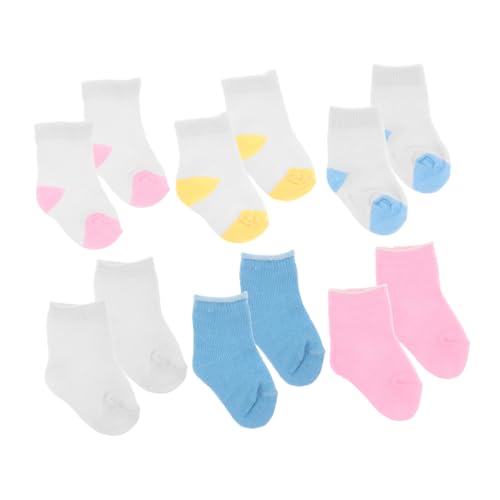 JOINPAYA 6 Puppensocken Socken So Tun Als Ob Puppe Zubehör Socken Für Puppe Mini-socken Puppe Kostüm Puppe Verkleiden Zubehör Puppen-Foto-Requisiten Stoff von JOINPAYA