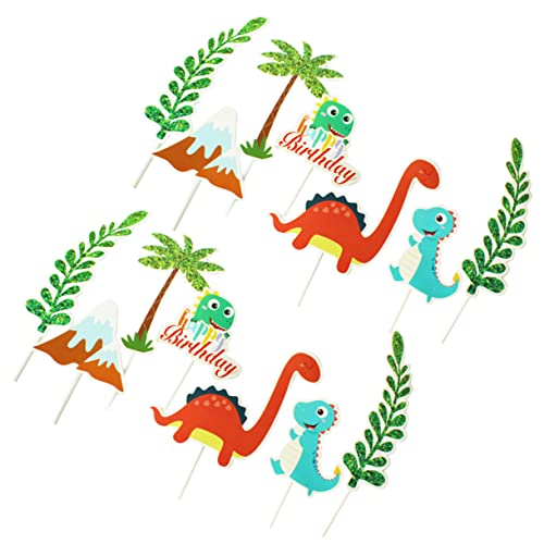 JOINPAYA Kunststoff Dinosaurier Picks 6 Sätze Von Kuchen Topper Cartoon Tier Dekorationen Für Geburtstag von JOINPAYA