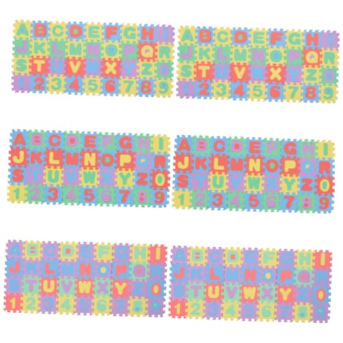 JOINPAYA 6 Sätze Brief Krabbel Matte Puzzlematte fußmatte Puzzle mat Spielzeugmatte kinderknallzeug Crawl mat spielmatte puzzlekleber Puzzle-Bodenmatte ineinandergreifende Schaumfliesen Eva von JOINPAYA