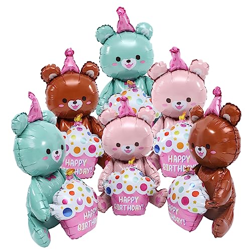 JOINPAYA 6 Stück Ballon Dekorationen tragen mitgebsel kindergeburtstag balloons balons tortendeko einschulung Bär Geburtstagsparty liefert Bär Geburtstagsfeier Aluminiumfolie JOINPAYA 6 Stück Ballon Dekorationen tragen mitgebsel kindergeburtstag balloons balons tortendeko einschulung Bär Geburtstagsparty liefert Bär Geburtstagsfeier Aluminiumfolie von JOINPAYA