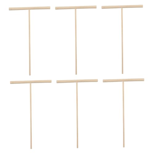 JOINPAYA 6 Stück Bambusrechen Bonsai-Werkzeuge Sandtischverzierungen Kleiner Sandrechen Rasen Mini Rechen für Sandtisch Desktop-Ornamente scheibengardinen Mini-Rechen Kleiner Rechen von JOINPAYA