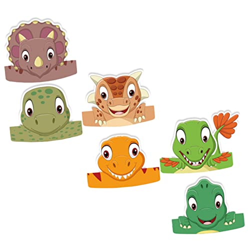 JOINPAYA 6 Stück Dinosaurier-geburtstagsmütze Hüte Für Geburtstagshut Hut Für Drachen-gastgeschenke Tea-party-hüte Stofftier-partyhüte Tiermützen Für Neujahrshut Papier von JOINPAYA