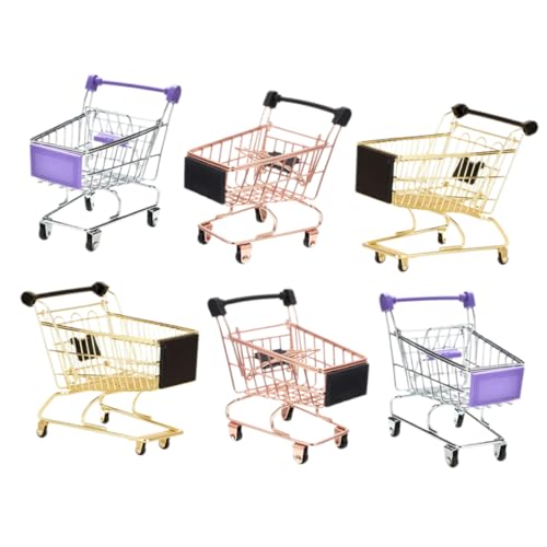 JOINPAYA 6 Stück Einkaufswagen für Multifunktionale Deko für Make Up Schwämme und Puppenhaus Zubehör Roségold für Rollenspiele und Tischdeko JOINPAYA 6 Stück Einkaufswagen für Multifunktionale Deko für Make Up Schwämme und Puppenhaus Zubehör Roségold für Rollenspiele und Tischdeko von JOINPAYA