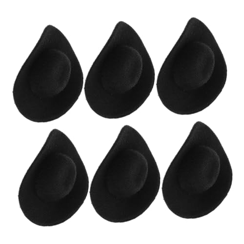 JOINPAYA 6 Stück Hutspielzeug Zylinder Für Bastelarbeiten Mini-Zylinder Schneemannmützen Zum Basteln Cowboyhut-schlüsselanhänger Mini-cowboystiefel Für Tafelaufsätze Mini-filzhüte Black Eva von JOINPAYA