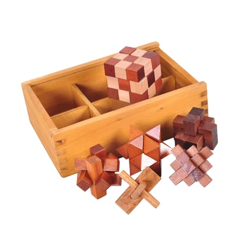 JOINPAYA 6 Stück Iq-Puzzle Holz 3D-Puzzle 3D-puzzlekugel Hölzern von JOINPAYA