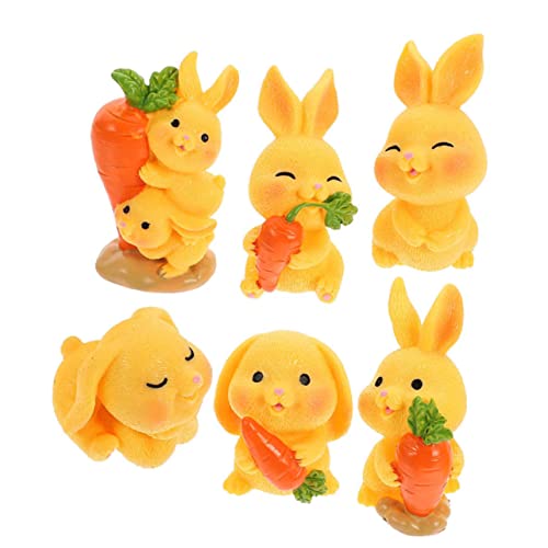 JOINPAYA 6 Stück Karottenschmuck winzig entzückende schöner Minihase Miniaturen Liebenswert Tiere mini Kuscheltier Kaninchen Spielzeuge Wohnkultur Miniaturhäschen aus Harz JOINPAYA 6 Stück Karottenschmuck winzig entzückende schöner Minihase Miniaturen Liebenswert Tiere mini Kuscheltier Kaninchen Spielzeuge Wohnkultur Miniaturhäschen aus Harz von JOINPAYA