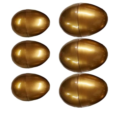 JOINPAYA 6 Stück Leere Ostereierschalen, Kreatives Paket, Kinderspielzeug (golden) von JOINPAYA