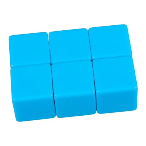 JOINPAYA 6 Stück Leere spielwürfel interaktive Spiele Würfelwürfel aus Acryl Zieh mit klarer Tasche im Klassenzimmer Taschenwürfel Unterricht knifflige Sky-Blue von JOINPAYA