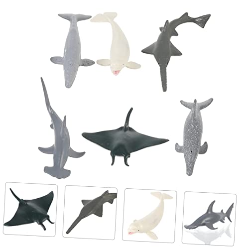JOINPAYA 6 Stück Marine Life Model Lebensechtes Meerestiermodell Meeresspielzeug Für Die Kindererziehung Für Meerestiere Meeresspielzeug Für Colorful Plastik von JOINPAYA