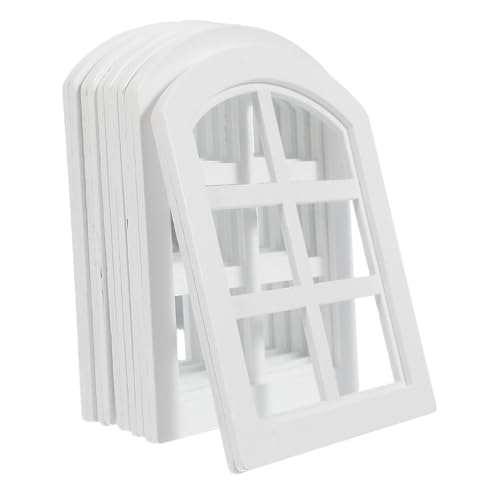 JOINPAYA 6 Stück Maßstab Holzrahmen Miniatur Fensterrahmen für DIY Puppenhaus Dekoration und Innenraumgestaltung Natürliche Optik Stabile Holzqualität von JOINPAYA
