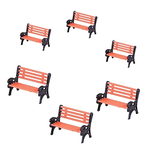 JOINPAYA 6 Stück Mikro Landschaftsornamente Gartenornamente Puppenhaus Miniatur Parkbänke Zur Dekoration Fotografie Requisite Parkbank Ornament Gartenornament Für Den Außenbereich von JOINPAYA