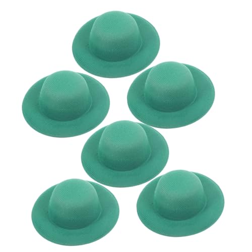 JOINPAYA 6 Stück Mini-Cowboyhut Kleiner Hut Kleiner Cowgirlhut Mini-Hut Puppenhutzubehör kleine Hüte Kinderkleider kinderkleidung Dollhouse Zubehör Mini-Hüte Minihüte für Partys Stoff Green von JOINPAYA