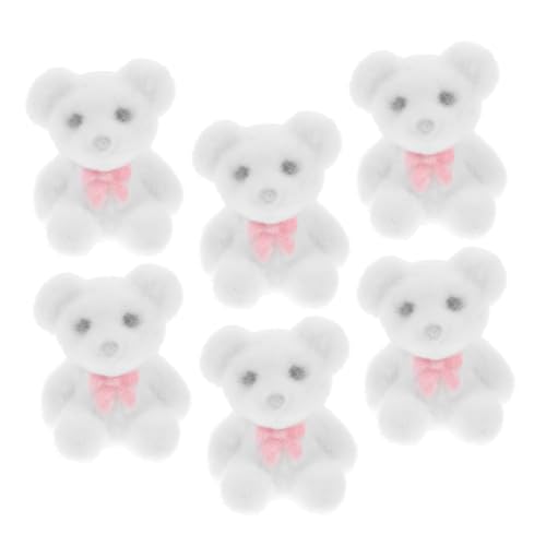 JOINPAYA 6 Stück Mini-bärpuppe Deko Minibären Kleine Bären Geburtstags-minibär Mini-flockbären PVC Weiß von JOINPAYA