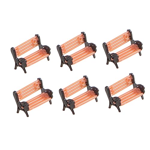 JOINPAYA 6 Stück Parkstuhl Modell Puppenhaus Kleines Bankzubehör Puppenhäuser Mini Bank Dekoration Mini-Bank- Kleine Parkbankmodelle Mini-gartenbank-Modell Mini-Bank-Modell Plastik von JOINPAYA