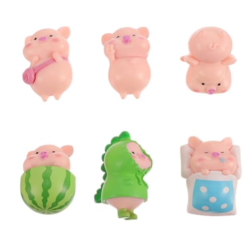 JOINPAYA 6stücke Teiliges Miniatur Schweine Figuren Lustige Piggy Dekoration Für Garten Und Kinderzimmer Einzigartige Ornamente Für -landschaften Und Fotografie von JOINPAYA