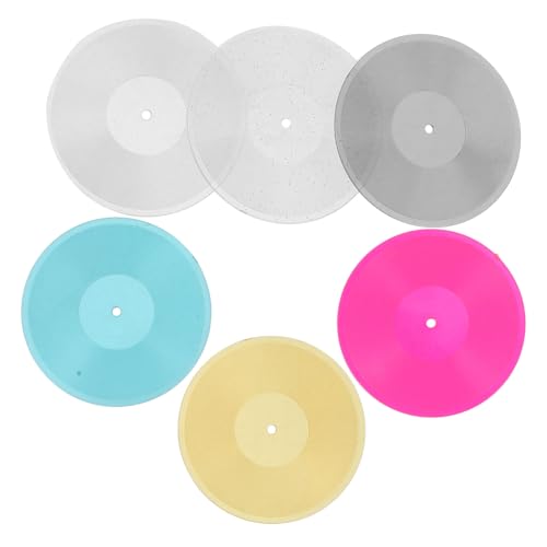 JOINPAYA Puppenhaus-Miniatur-Schallplatte 6er-Pack Dekoratives Mini-schallplatten-Ornament Für Miniaturhäuser von JOINPAYA